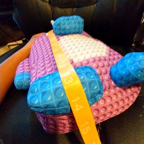 ✓Nanco International Purple Blue Pixel Block Narwhal Whale Unicorn Plush Toy 14" - Picture 15 of 16